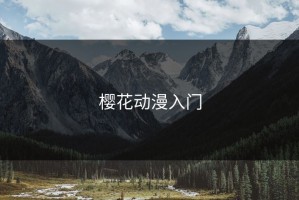 樱花动漫入门