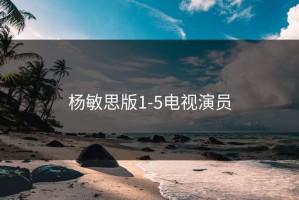 杨敏思版1-5电视演员