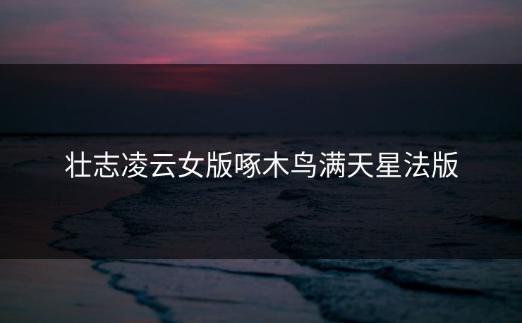 壮志凌云女版啄木鸟满天星法版