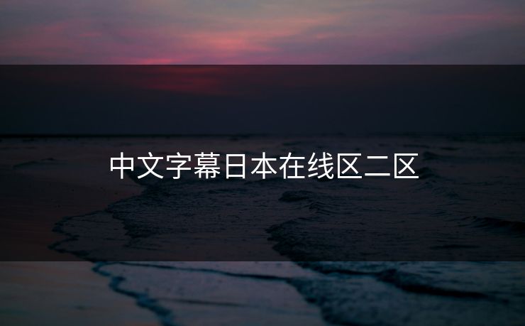 中文字幕日本在线区二区